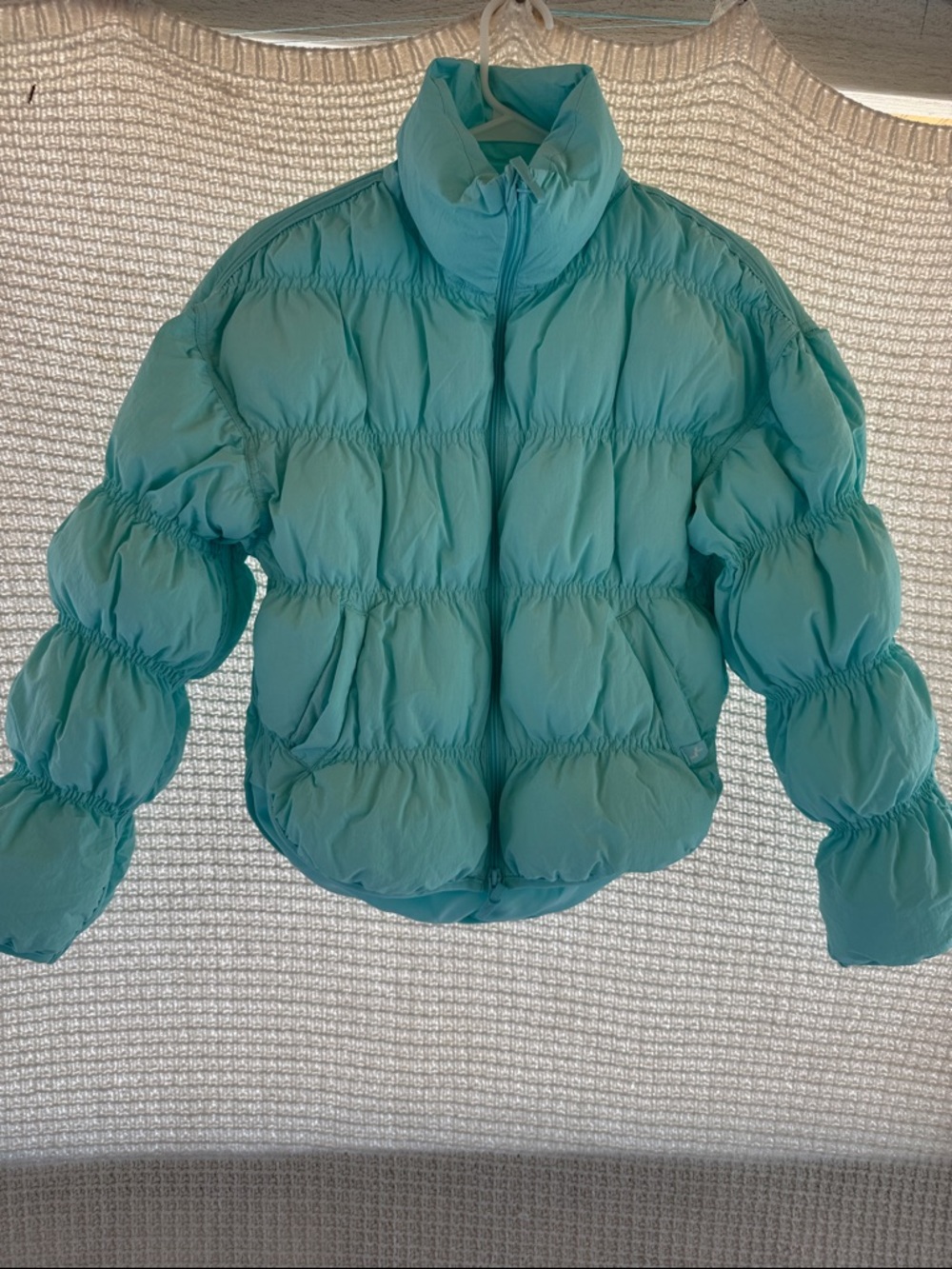 JoyLab Teal Quilted Puff Jacket